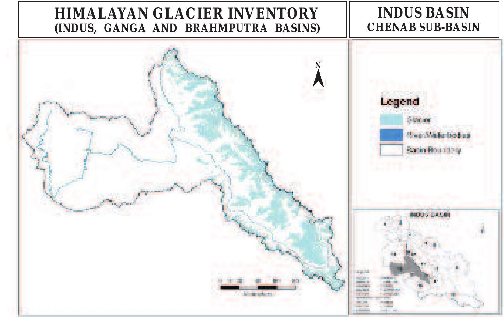 Figure 12: Glaciated area of Chenab Sub-basin (Indus Basin) 