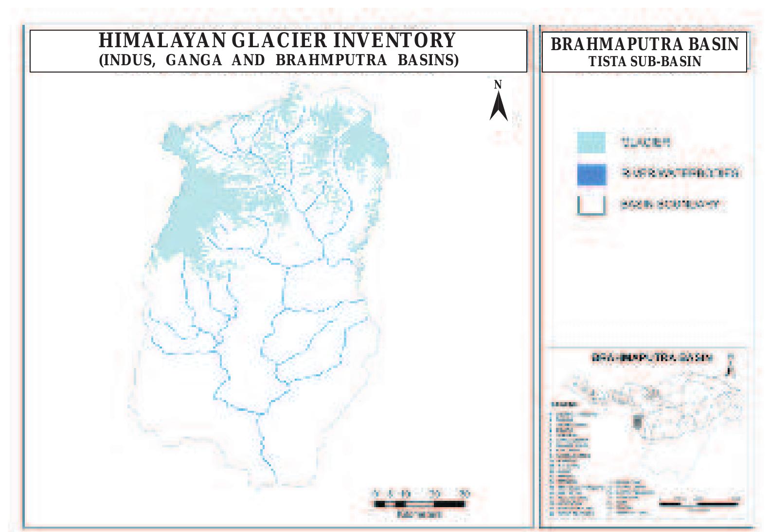 Inventory data (A nnexure-2) is generated forindividual glaciers in a well-defined format as suggested by UNESCO/TTS and later modified. It is divided into two parts. First part comprises of all 37 parameters recommended by UNESCO/TTS. Second part contains additional information on 15 parameters related to remote sensing and de-glaciated valleys and glacier lakes. These parameters are not recommended by UNESCO/TTS. However, by considering usefulness of this information in glaciological studies, these are also included in the present investigation.  