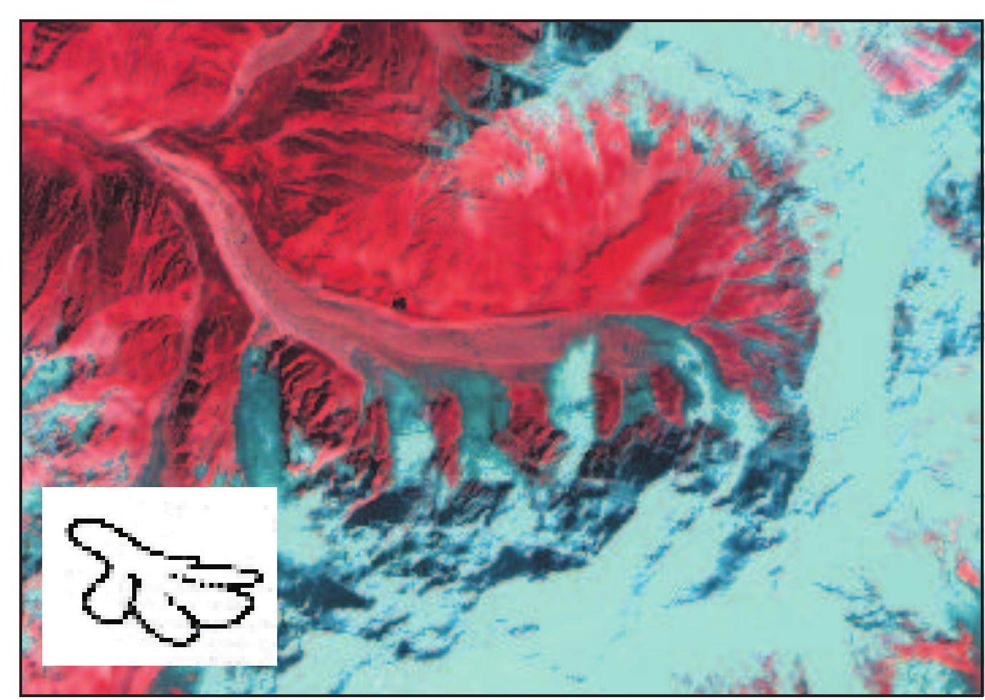 Figure 18: Glacier Classification Compound Basin as seen on satellite data 