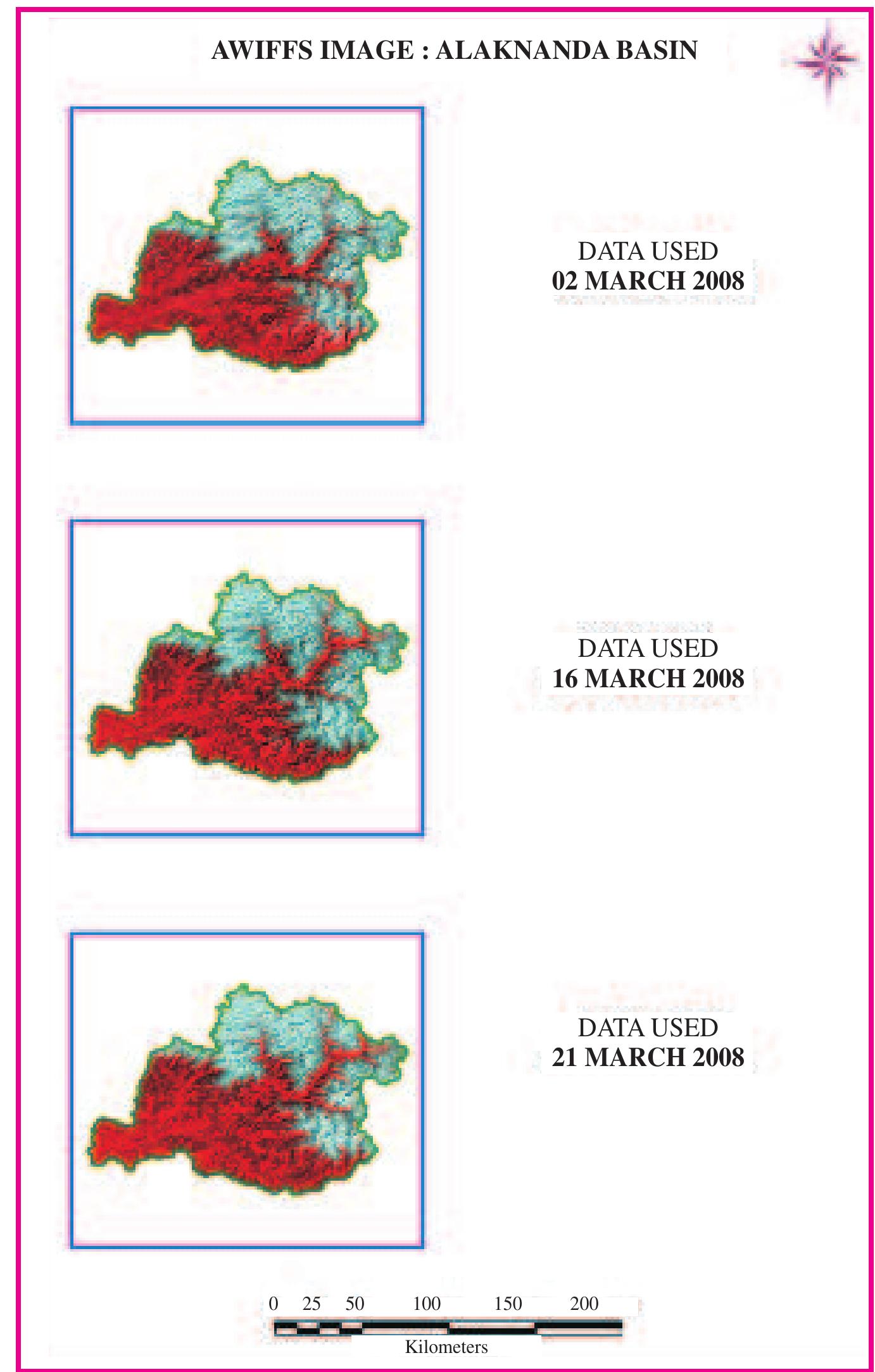 Figure 22: AWIFS Image of Alkananda Basin 
