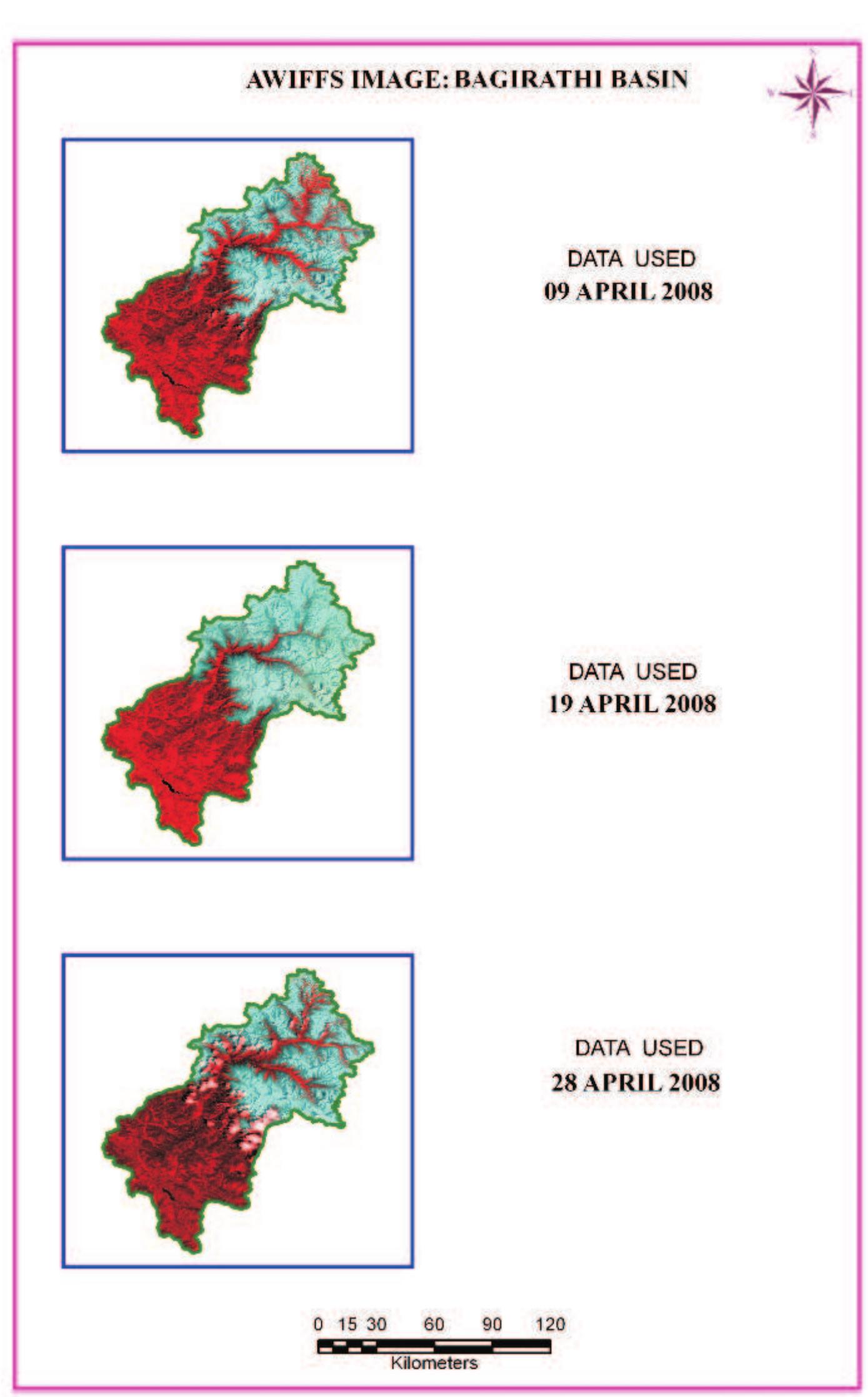 Figure 66 : AWiFS image of Bhagirathi basin 