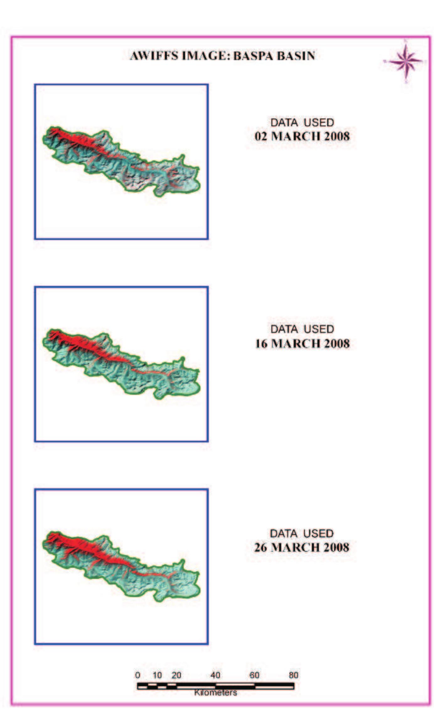 Figure 70: AWiFS image of Baspa basin 