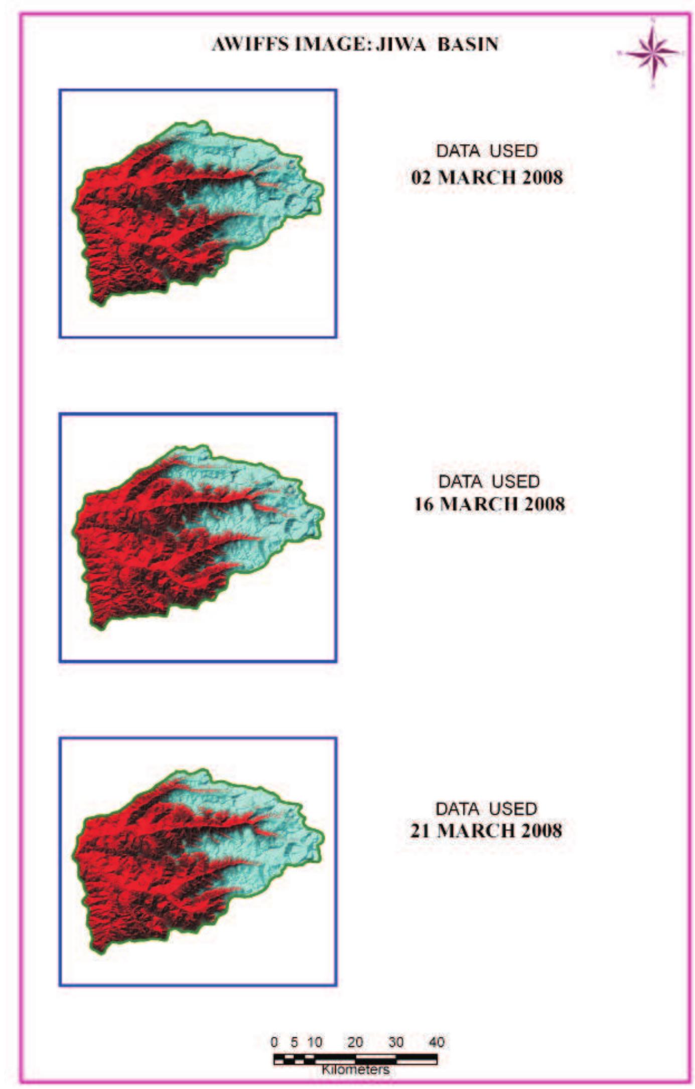 Figure 74: AWiFS image of Jiwa basin 