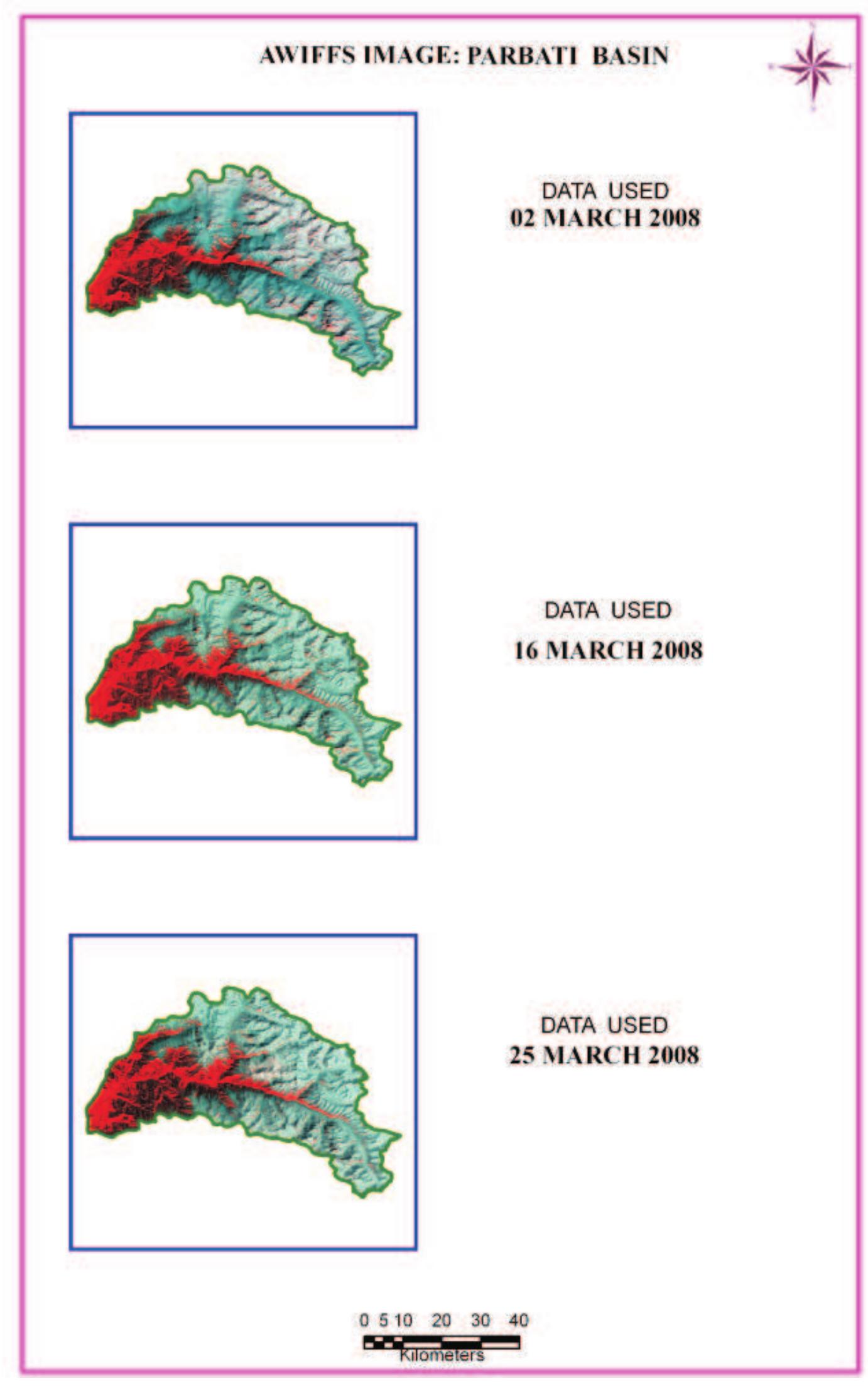 Figure 76: AWiFS image of Parbati basin 