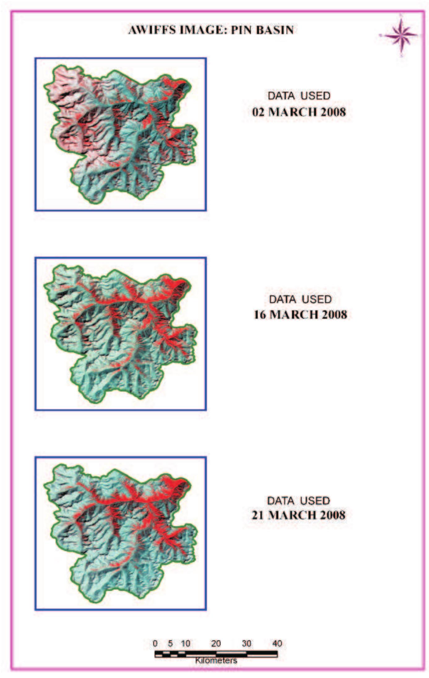 Figure 78 : AWiFS image of Pin basin 
