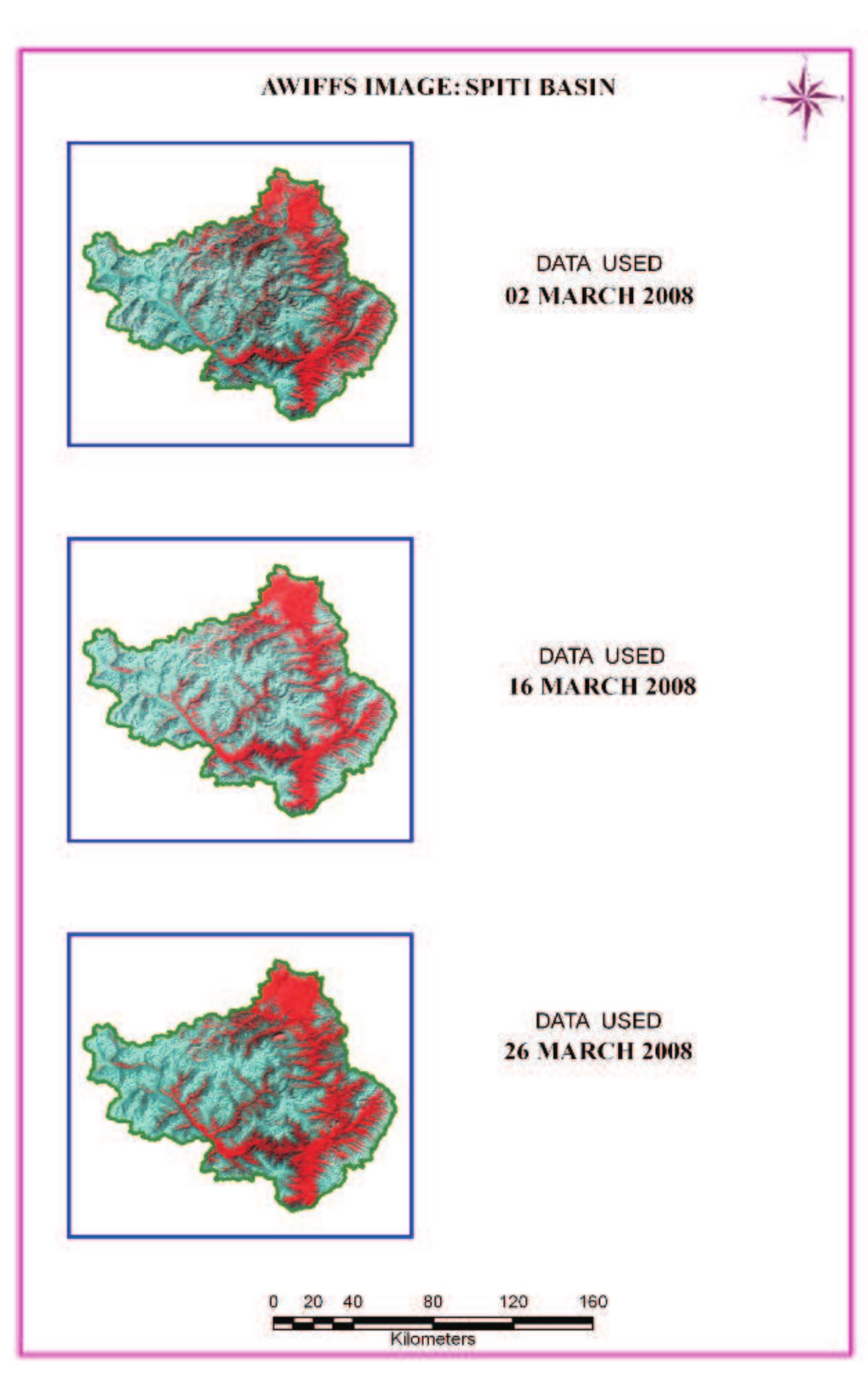 Figure 80: AWiFS image of Spiti basin 