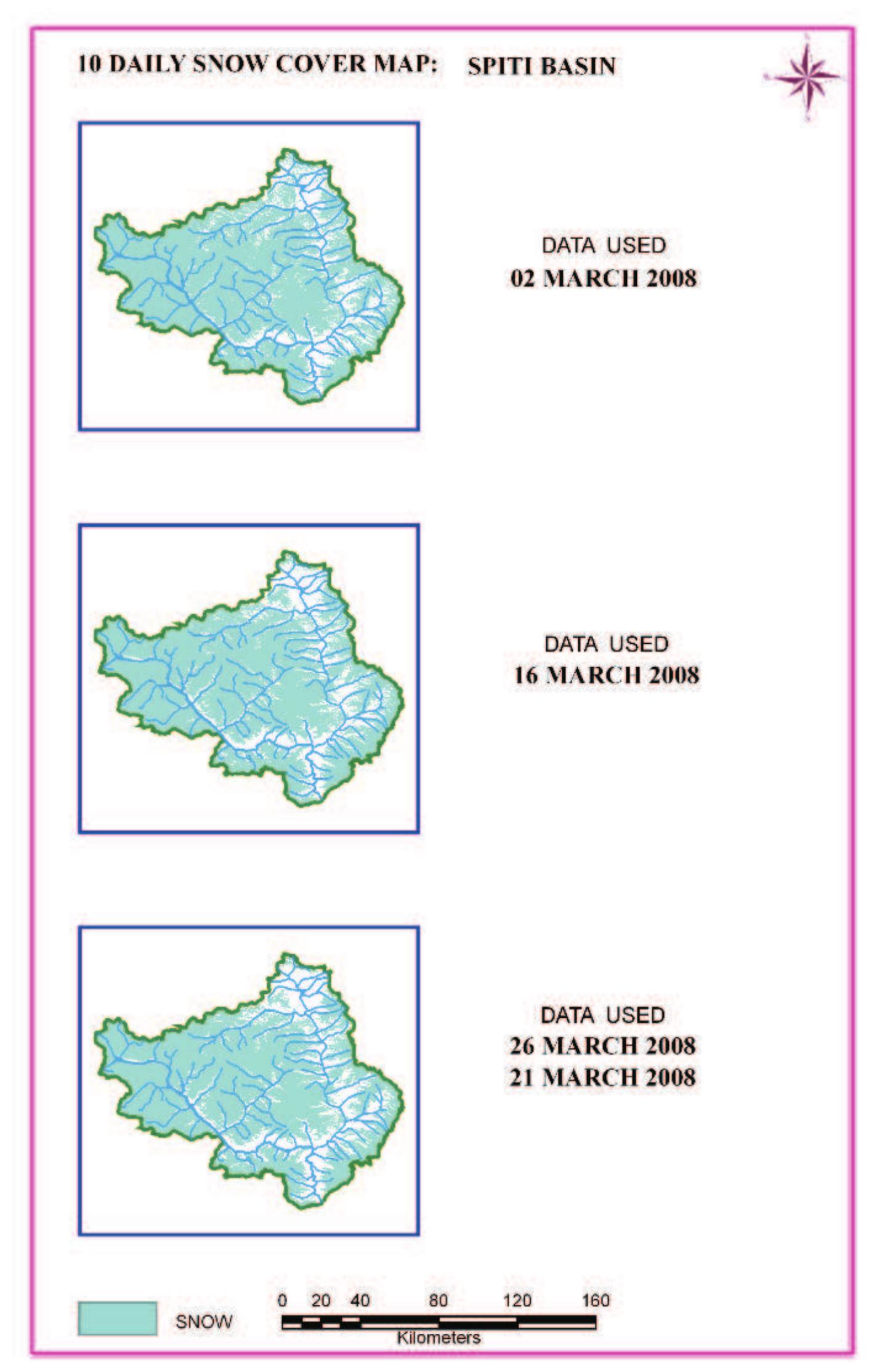 Figure 81: 10 daily snow cover map of Spiti basin 