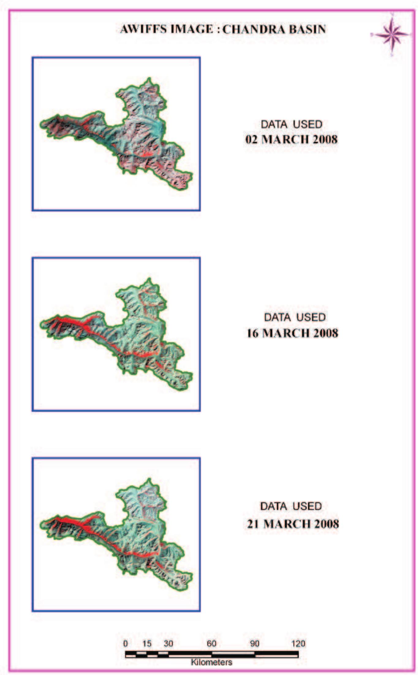 Figure 82: AWiFS image of Chandra basin 