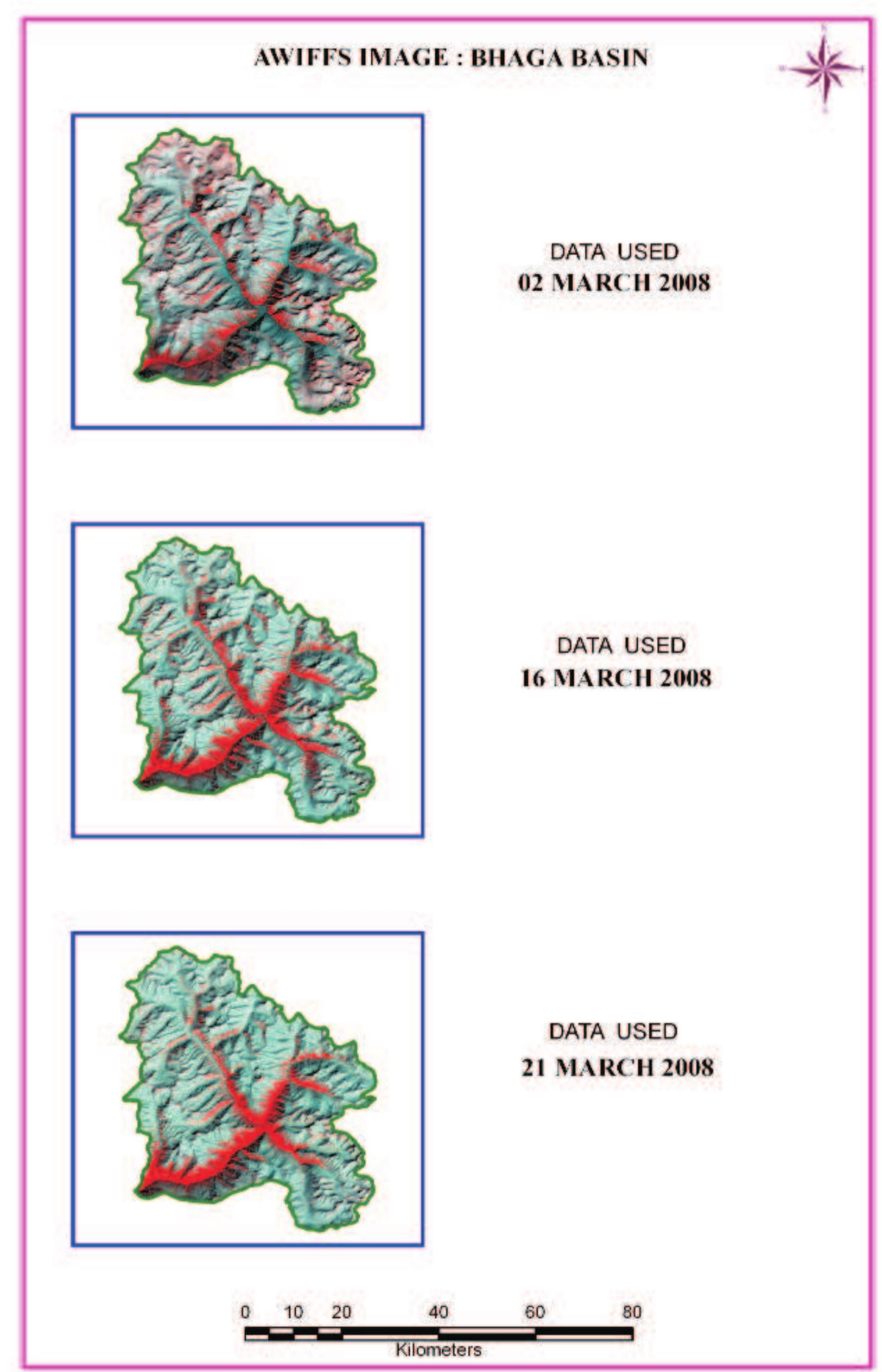Figure 84: AWiFS image of Bhaga basin 