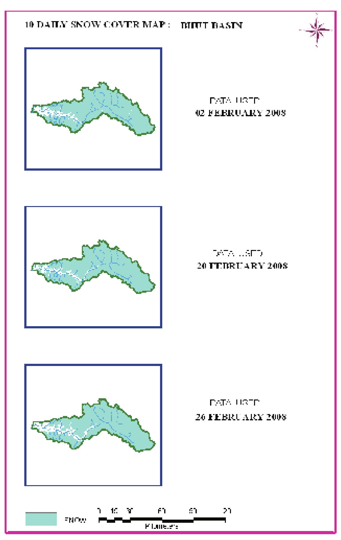 Figure 89: 10 daily snow cover map of Bhut basin 