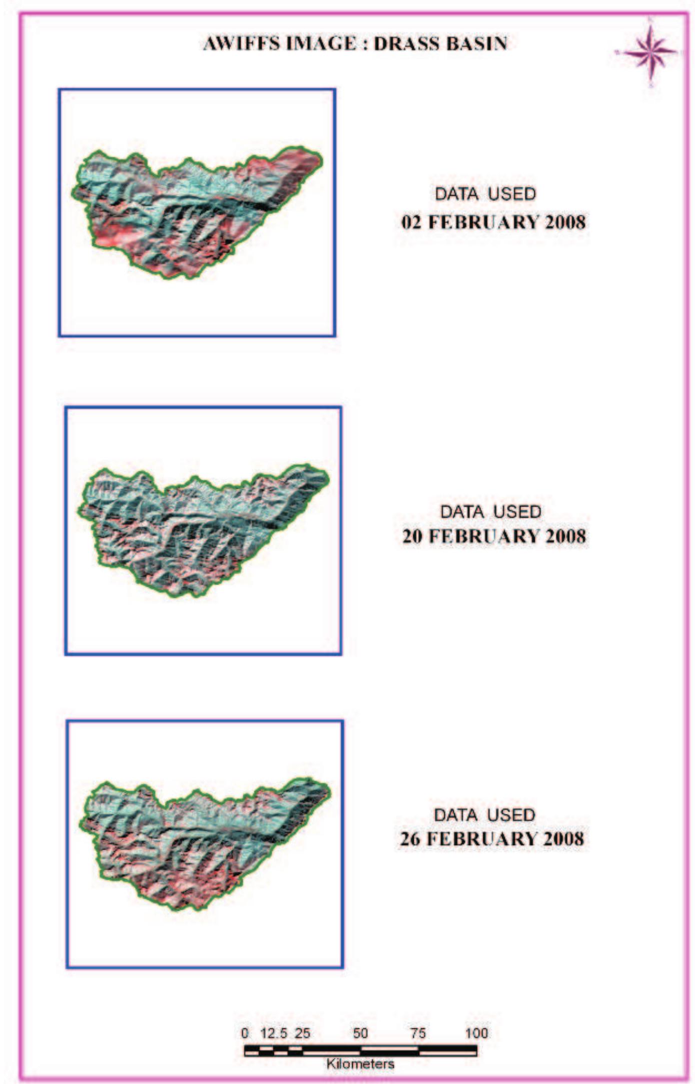Figure 92 : AWiFS image of Drass basin 