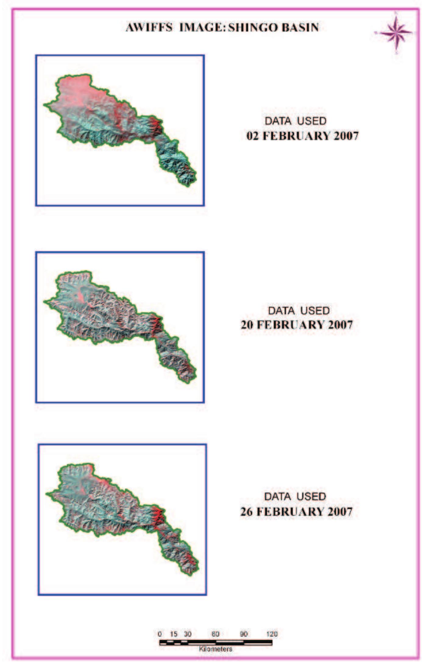 Figure 98: AWiFS image of Shingo basin 