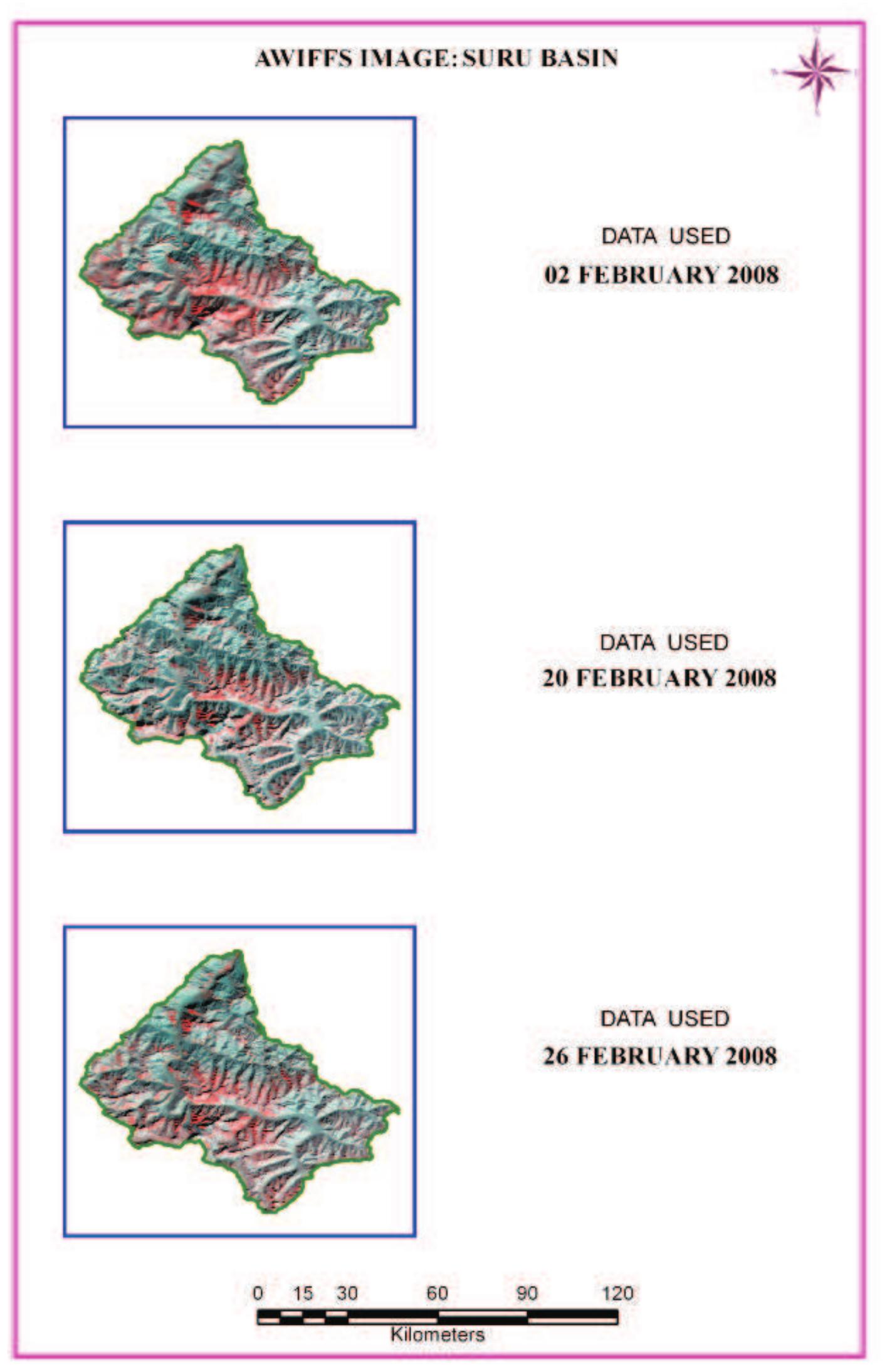 Figure 100: AWiFS image of Suru basin 