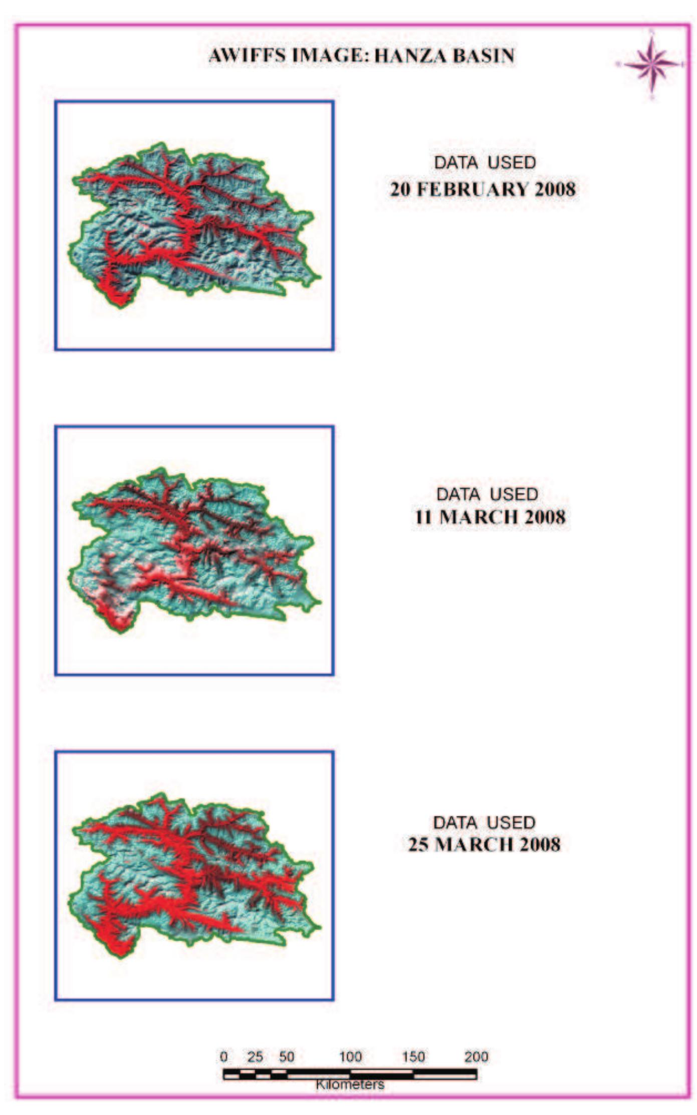 Figure 104: AWiFS image of Hanza basin 