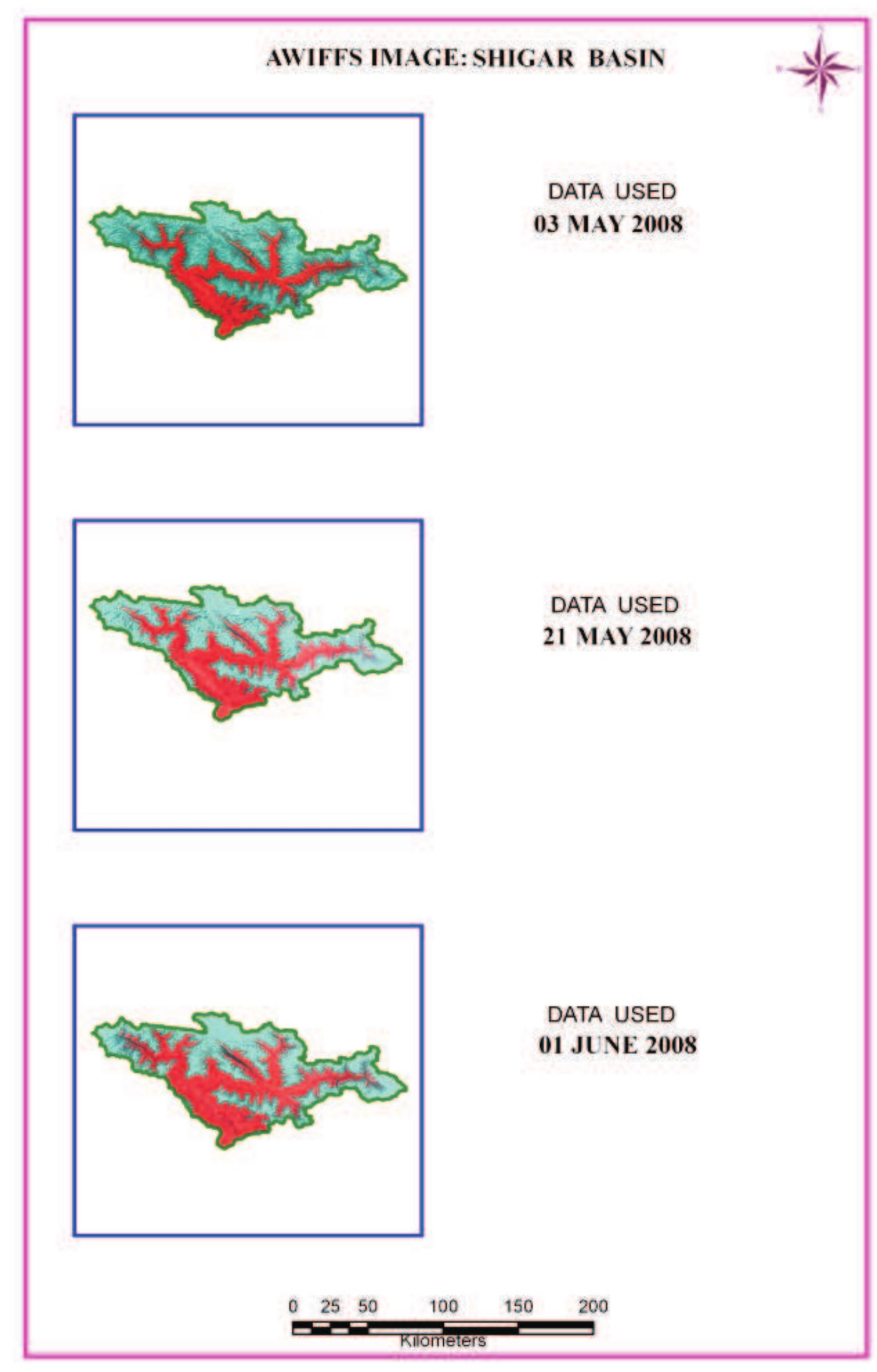 Figure 110: 10 daily snow cover map of Shigar basin 