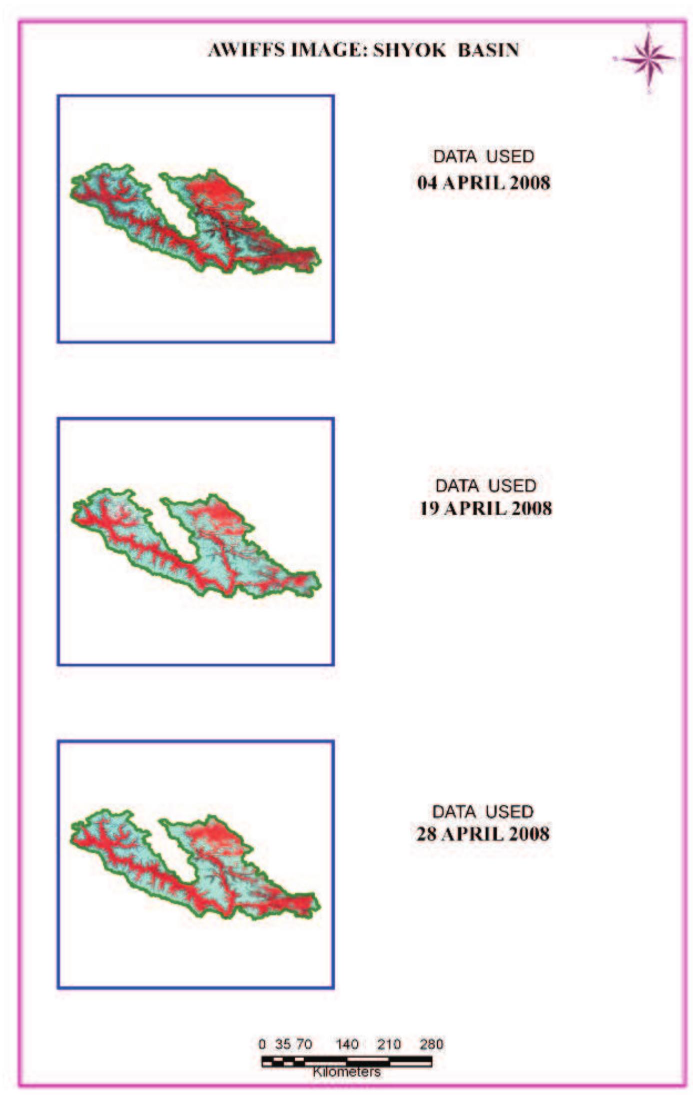 Figure 112: AWiFS image of Shyok basin 