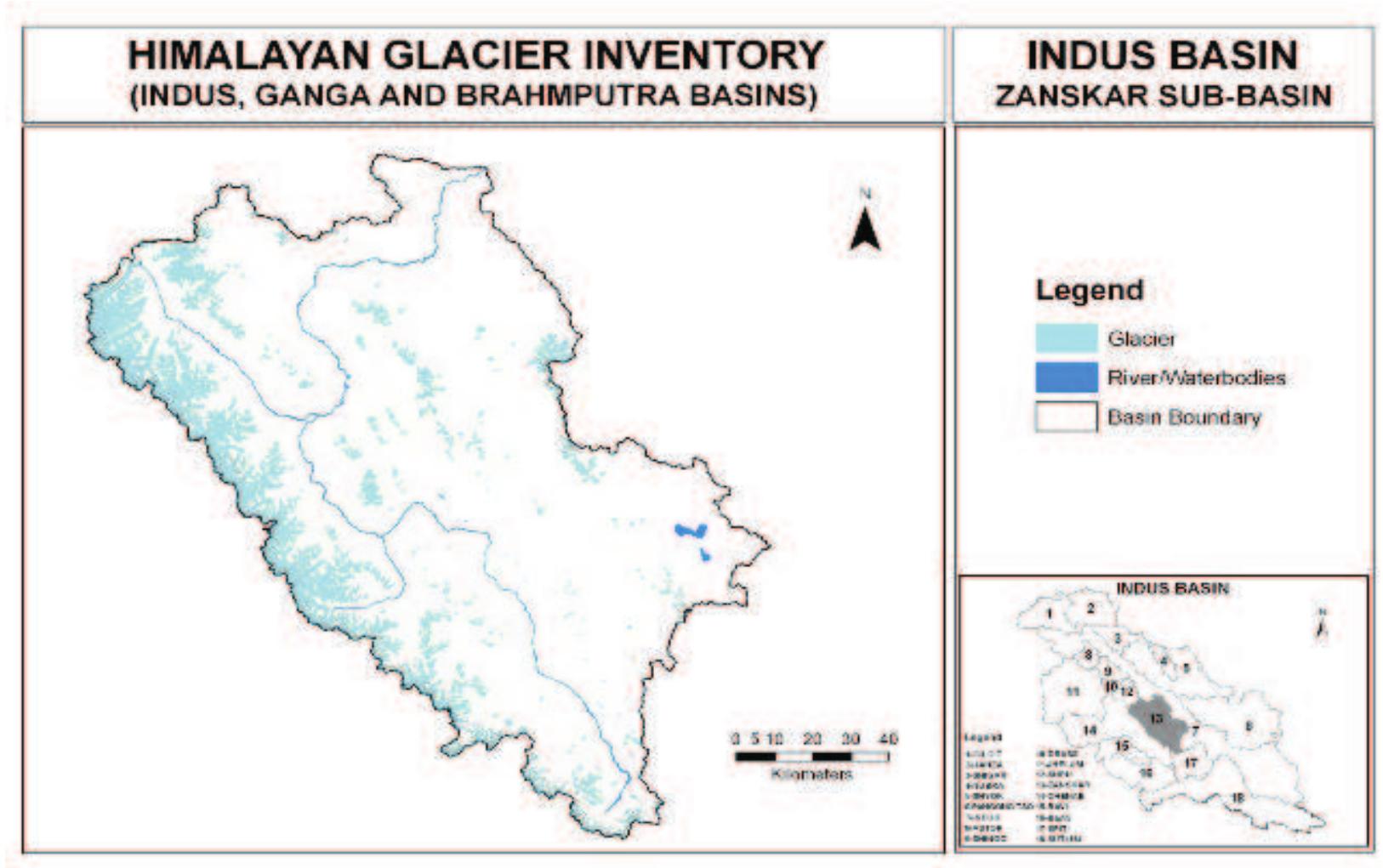 Figure 143: Inventory maps of Zanskar Sub -basin 