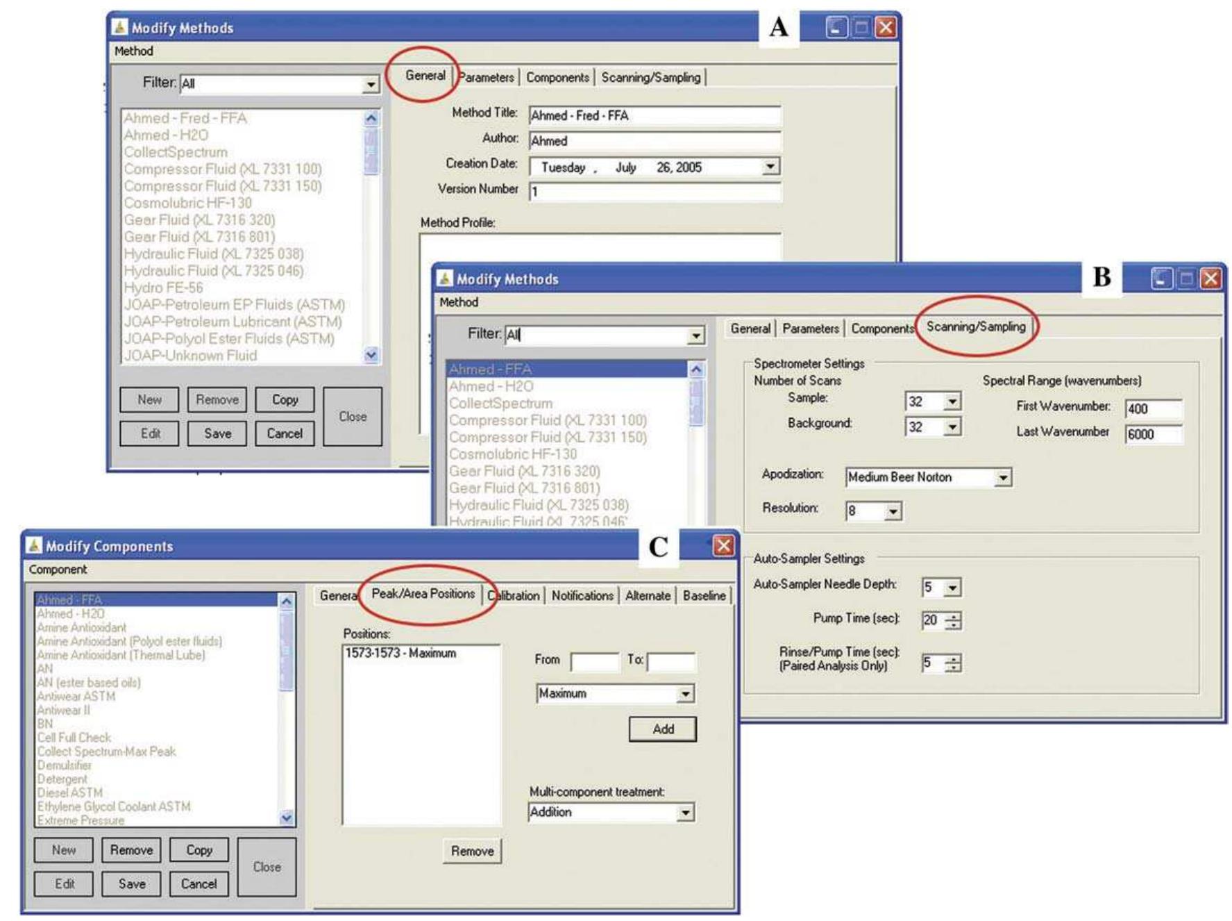 The user interface of umpire pro program. (a) “general” and