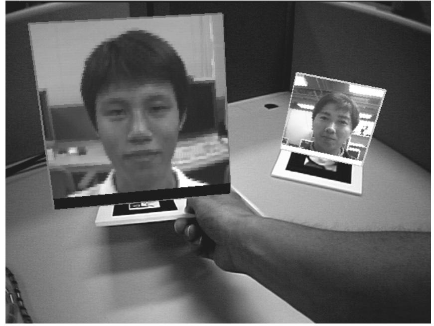 Figure 3. Remote user representation in the AR interface. 