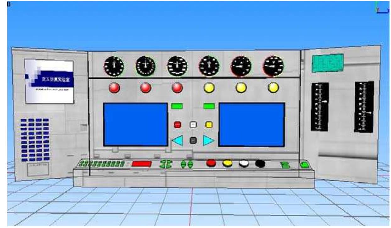 Geometric model of a simplified control panel