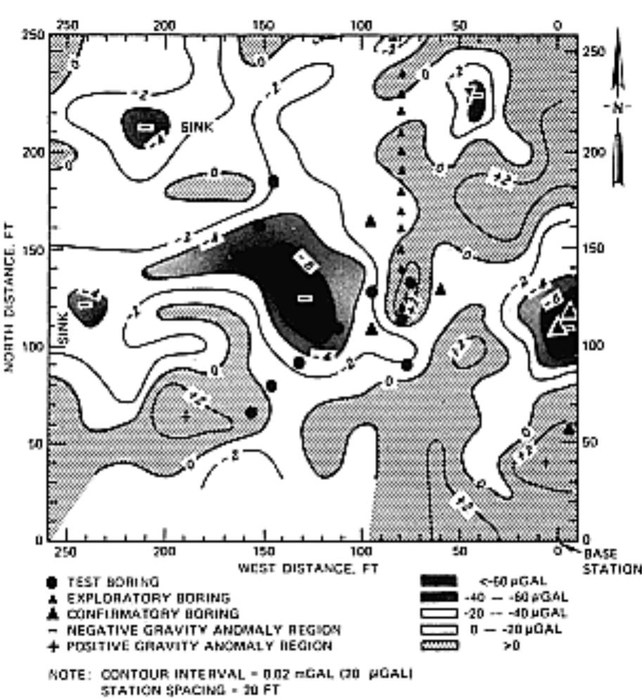Microgravity Map Figure 2 - from Microgravimetric and gravity gradient