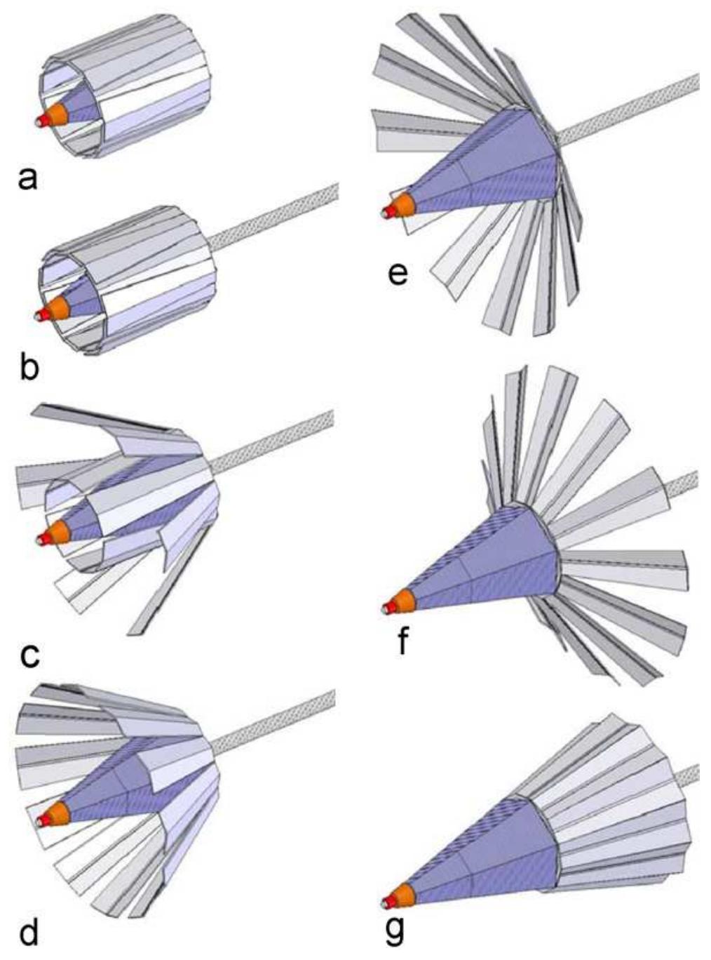 Deployable Radiator Space Deployment sequence of high power space reactor power