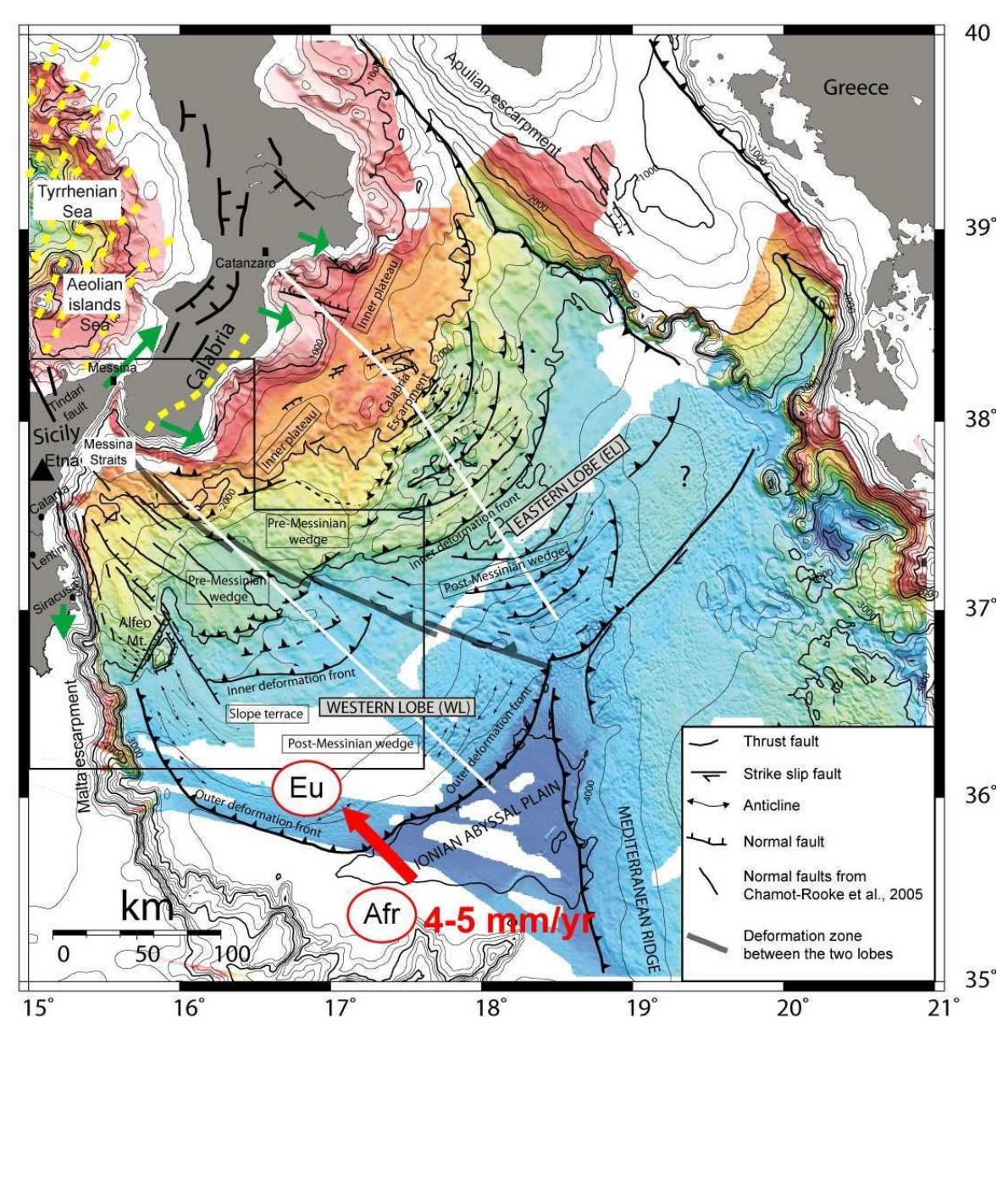 Figure 1 - Active tectonics and seismic/tsunami hazard in