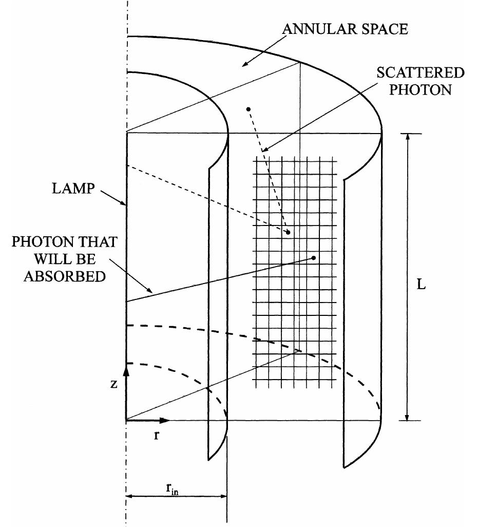Schematic representation of the annular photocatalytic