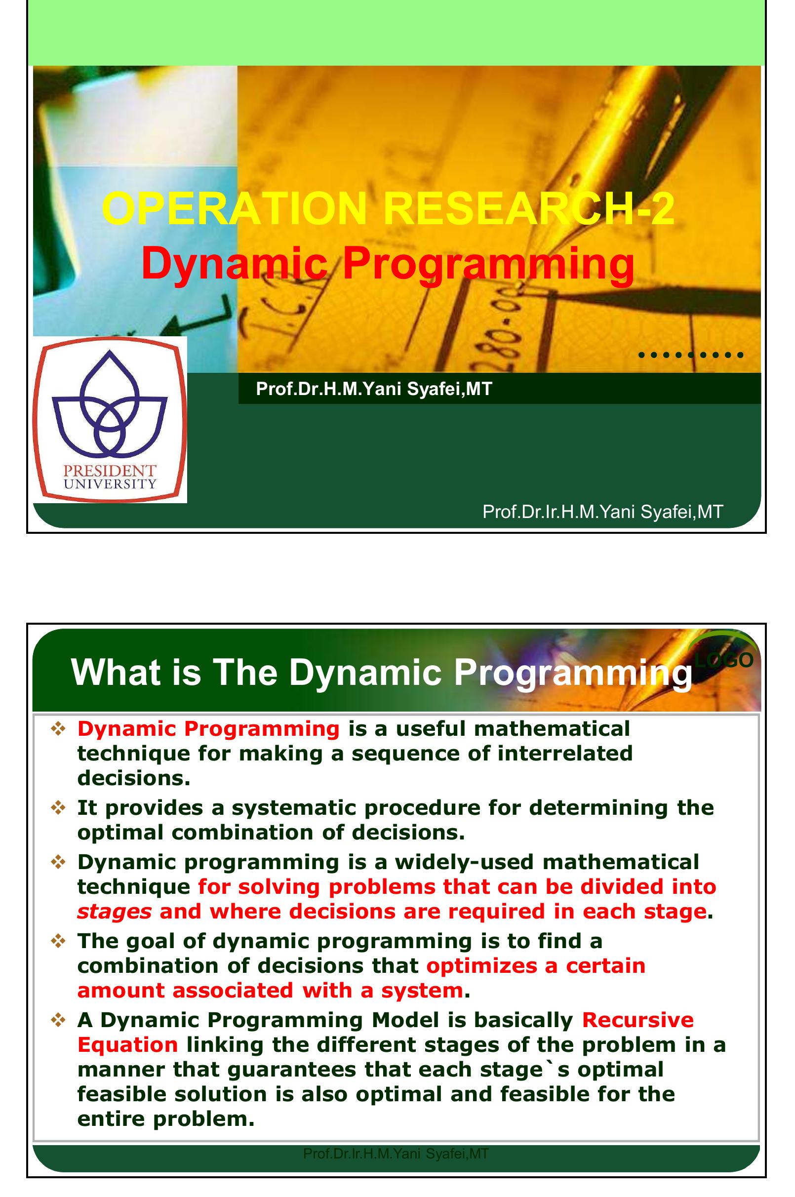Figure 30 - from OPERATION RESEARCH-2 Dynamic Programming