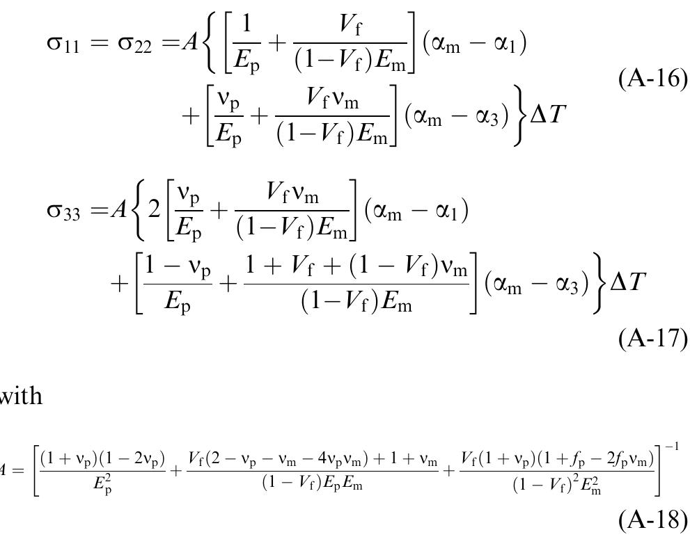 E>, em; vp, and vm are the young’s modulus and the poisson