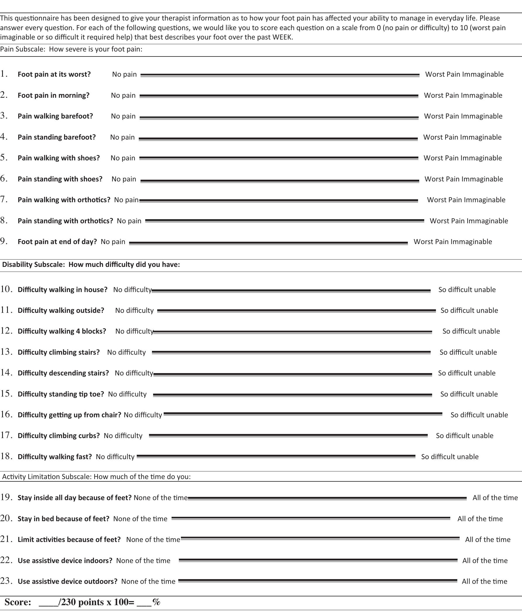 Foot Function Chart.pdf (PDF) 17-Italian Foot Function Index with numerical rating scale ...