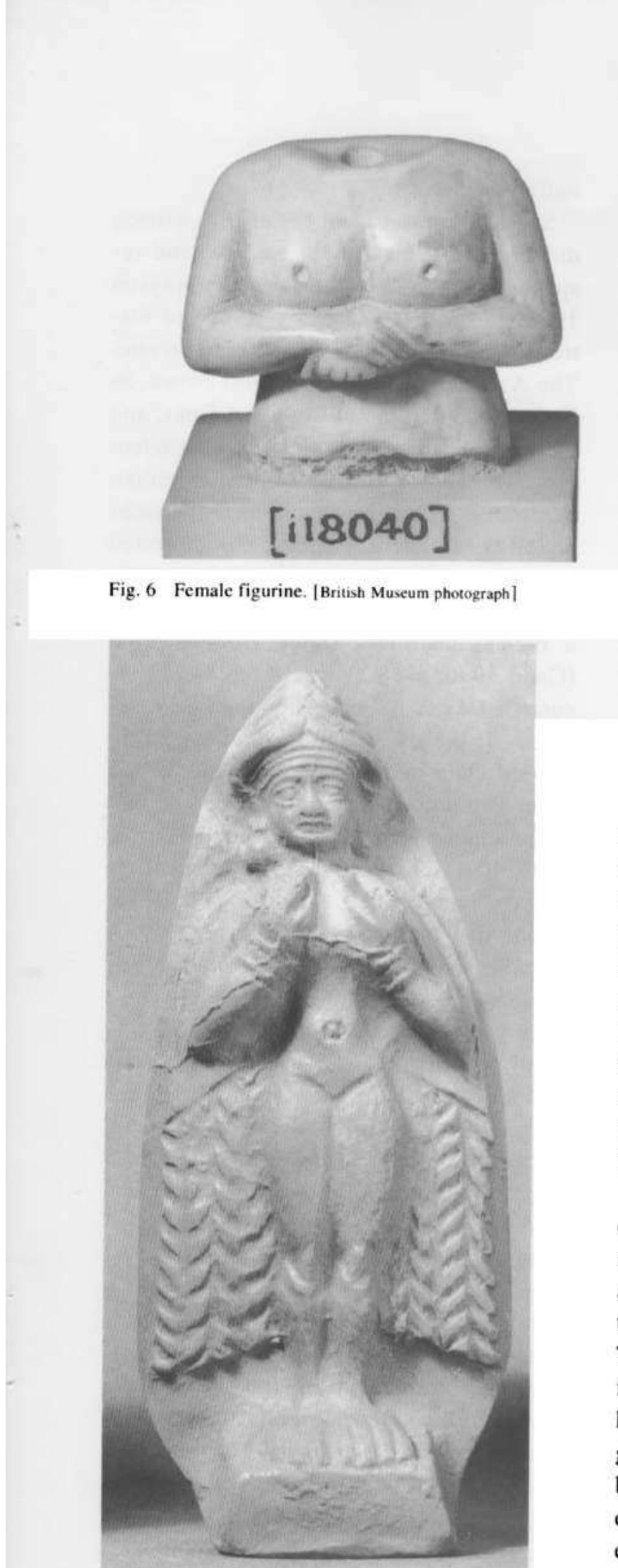 Fig. 8 Exhibitionist Ishtar: modern impression from ancient mould, [British Museum photograph] 