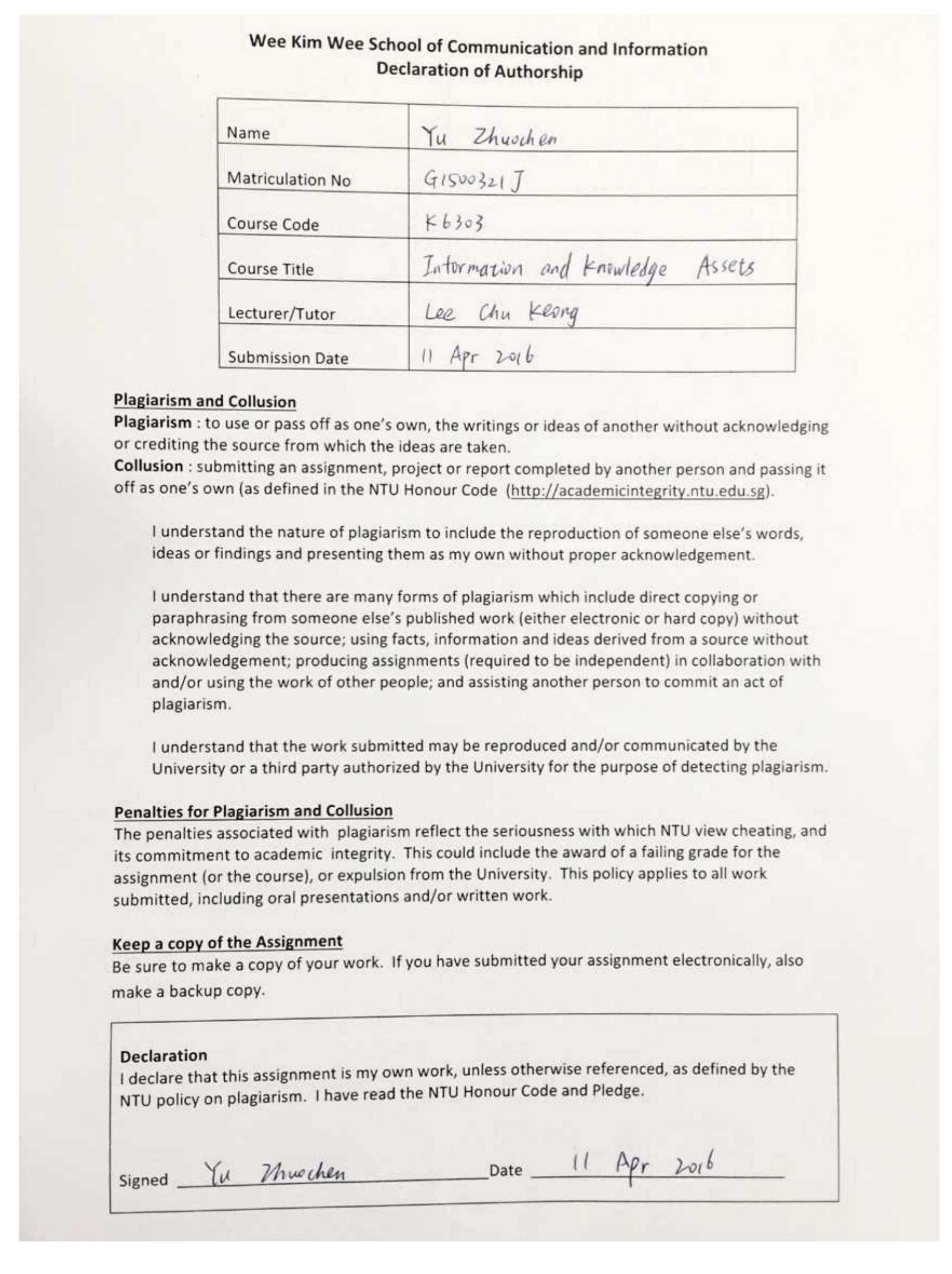 Knowledge Declar (PDF) knowledge asset