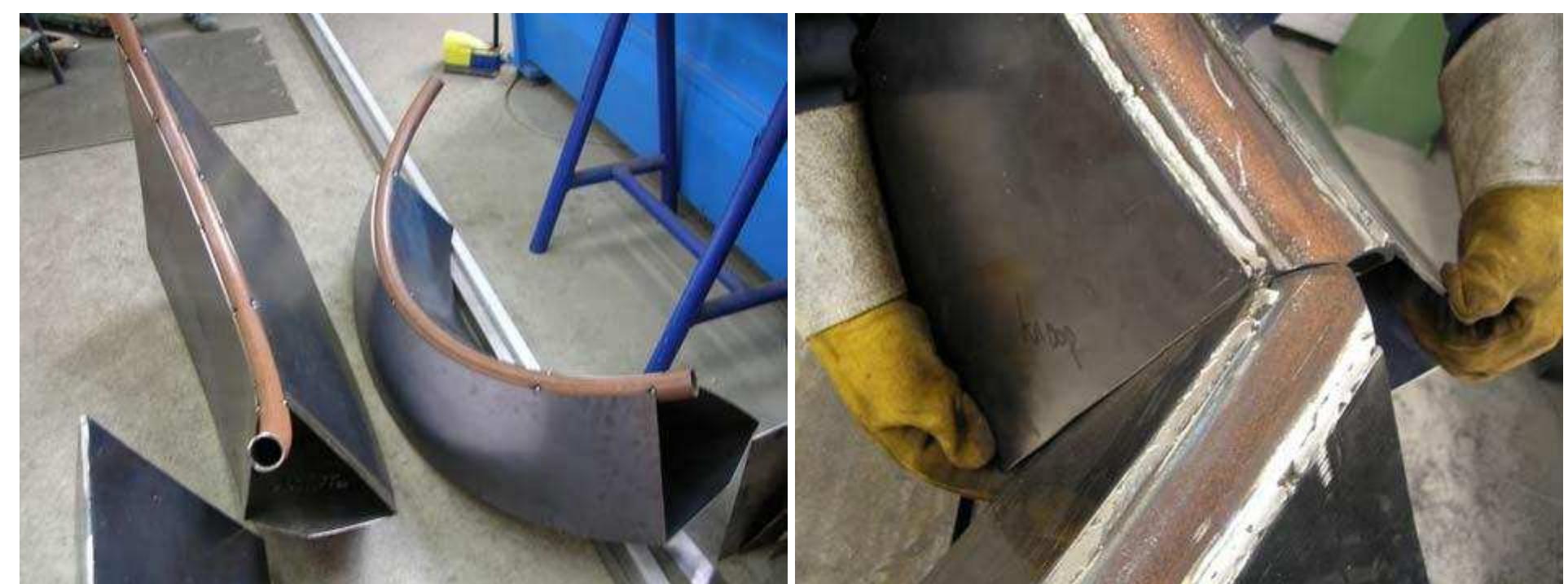 The Prototypes Ribs _d. positioning of two ribs of prototype 3. c. ribs of