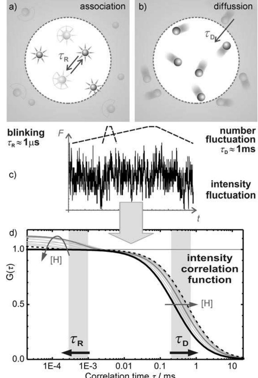 Principle of fluorescence correlation spectroscopy of