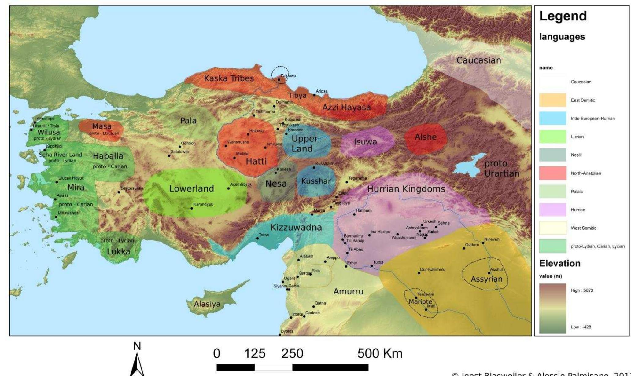 Figure 1 - from Map languages Anatolia,North Syria and Upper