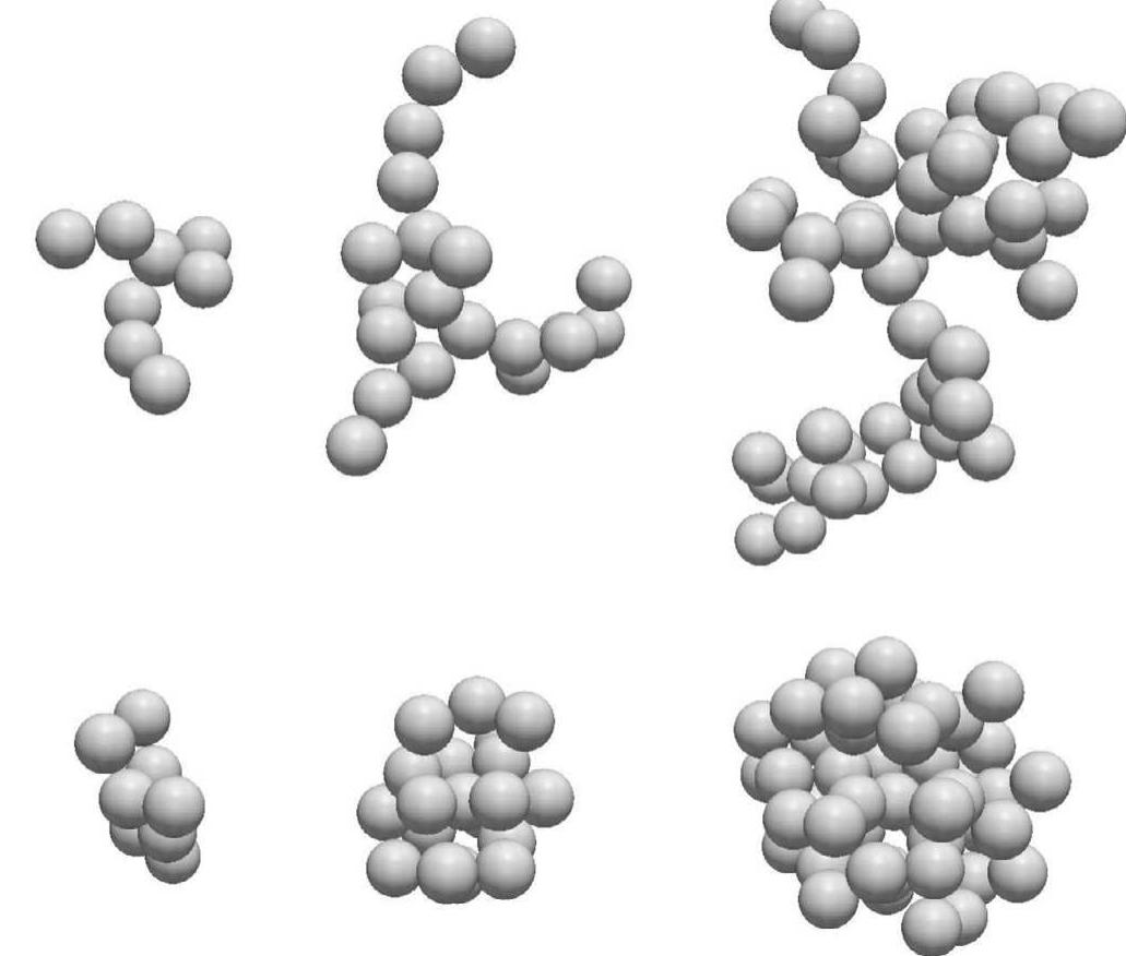 Typical aggregates of the different types and sizes