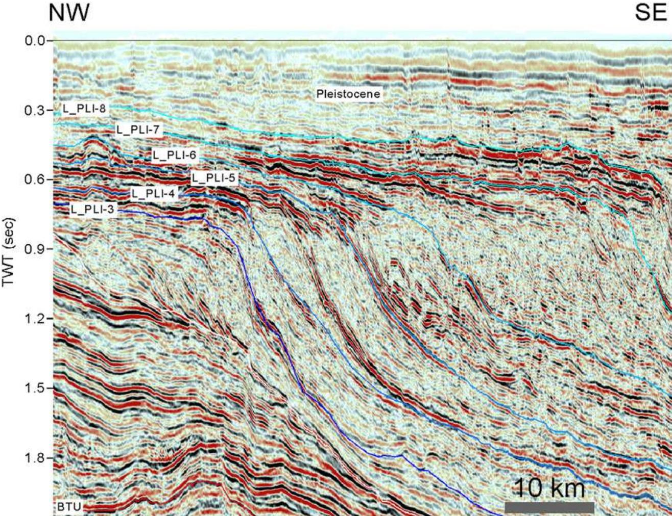 Late pliocene and pleistocene prograding siliciclastic