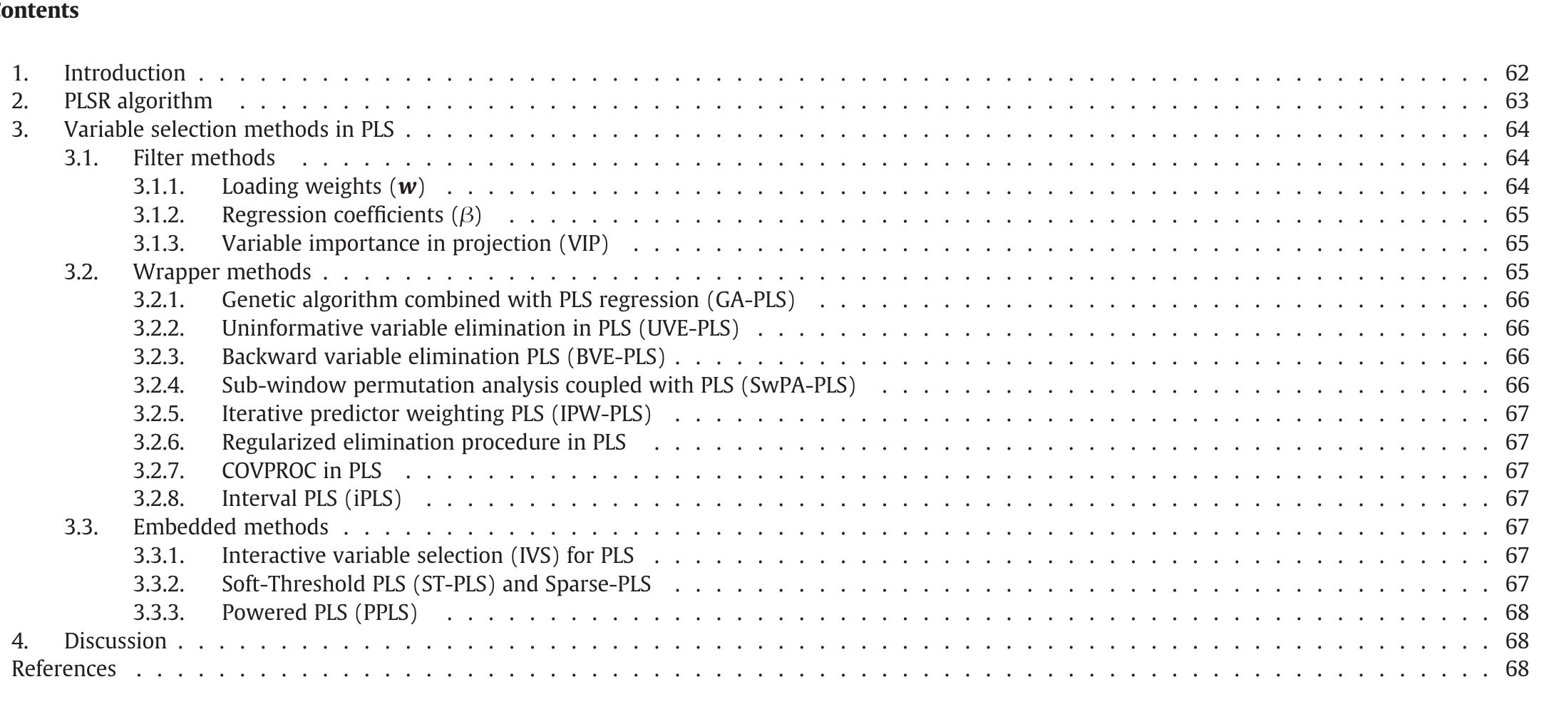 (PDF) A review of variable selection methods in Partial Least Squares ...