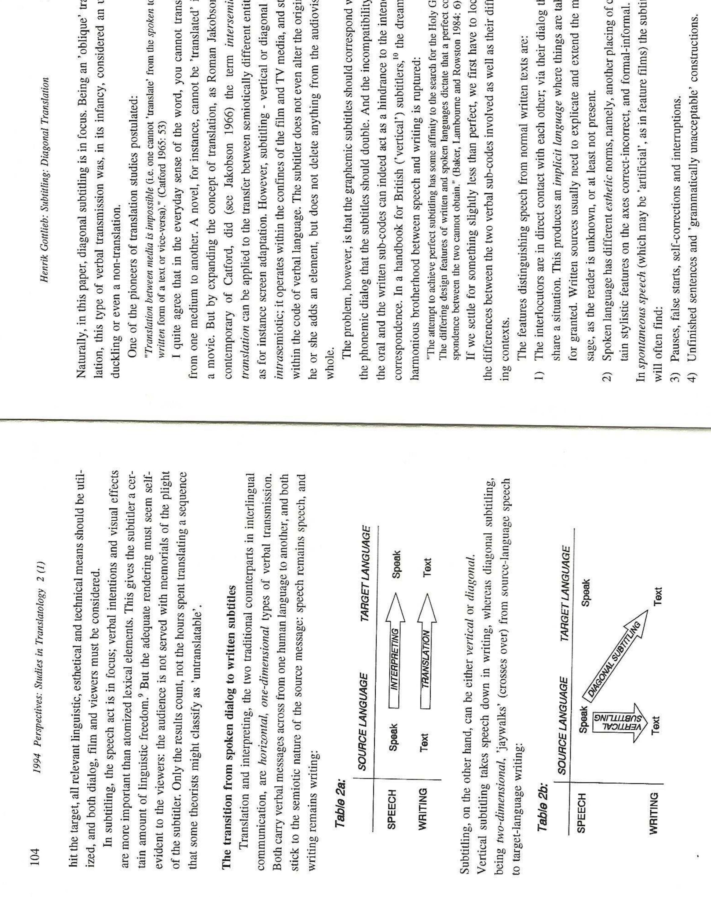 Table 3 - from Subtitling: Diagonal translation