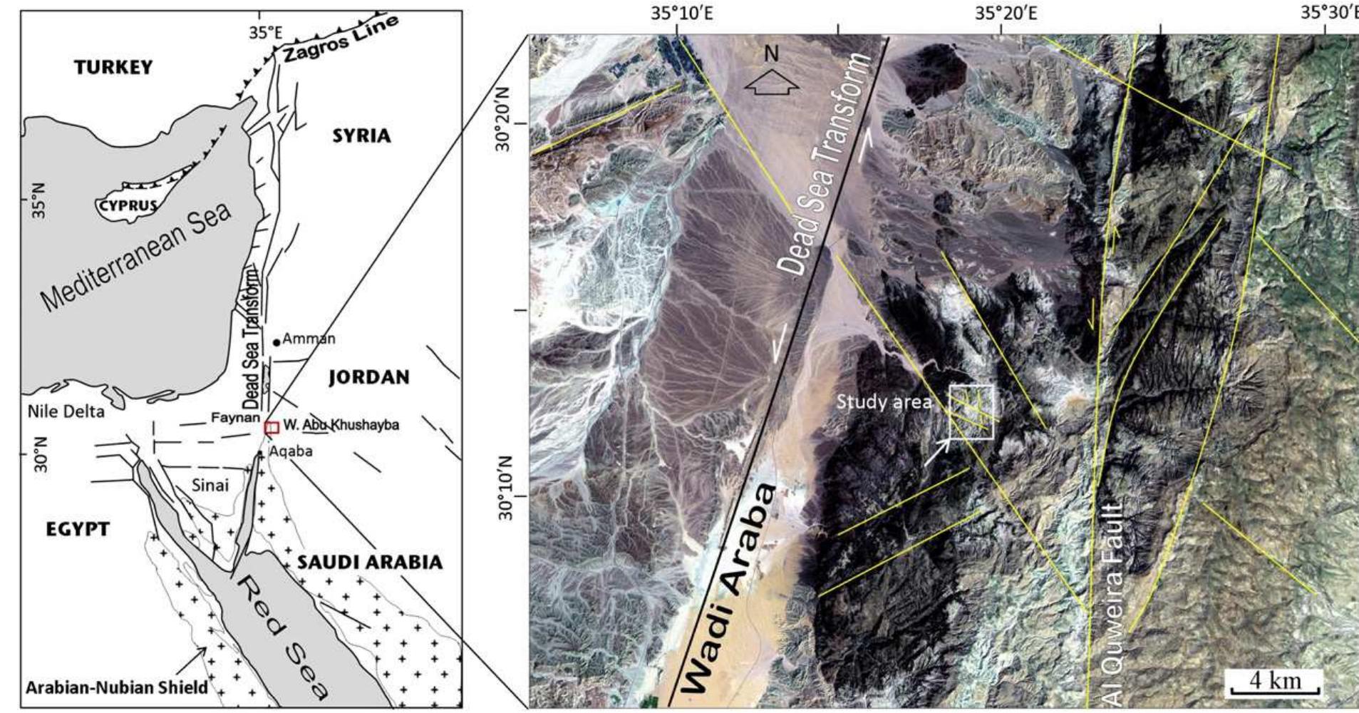 Location map and etm + (7-4-2) landsat 7 image showing the