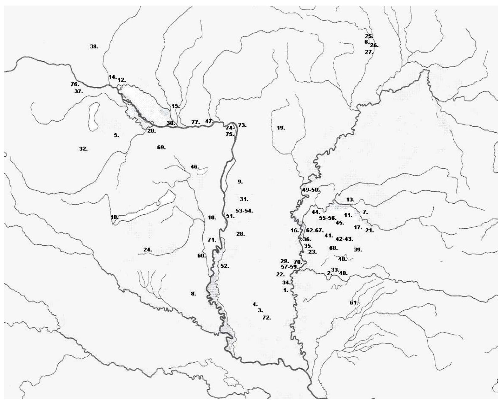 Fig. 1. The sites with animal sacrifices in the late Avar period in the Carpathian Basin. 