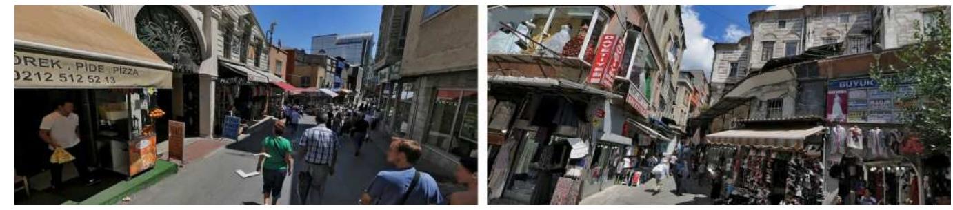 Vasif Cinar as most integrated Street on the left Sultan Mektebi Stree: as least integrated on the right. 