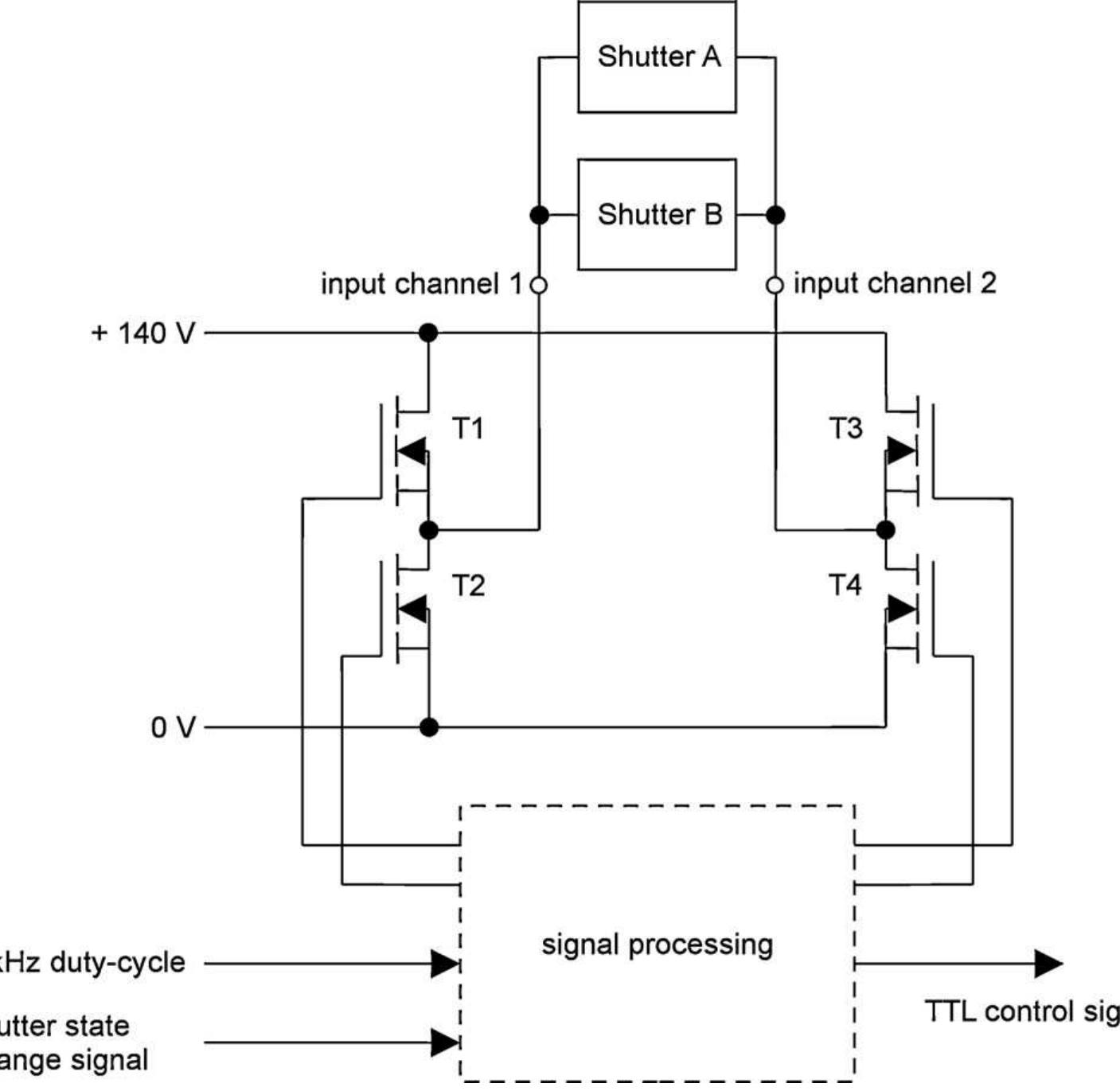 Connection scheme that illustrates the set up and control of