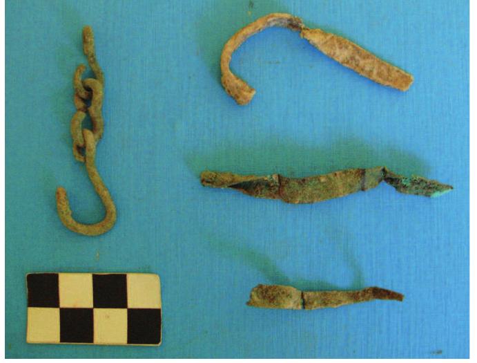 Fig. 10: Lamp hanger and wick holders. 