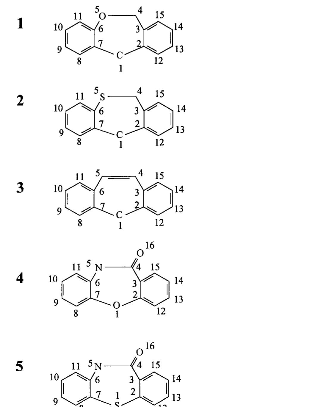 The structures of model molecules used in the present study.