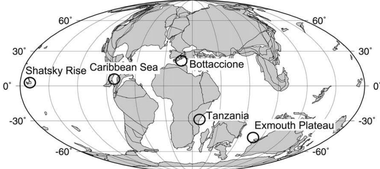 Palaeogeographic reconstruction for the late cretaceous