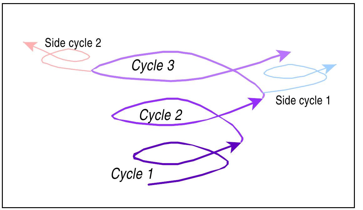 Dynamic Cycle Example The diagram shows the cycles of a typical action research