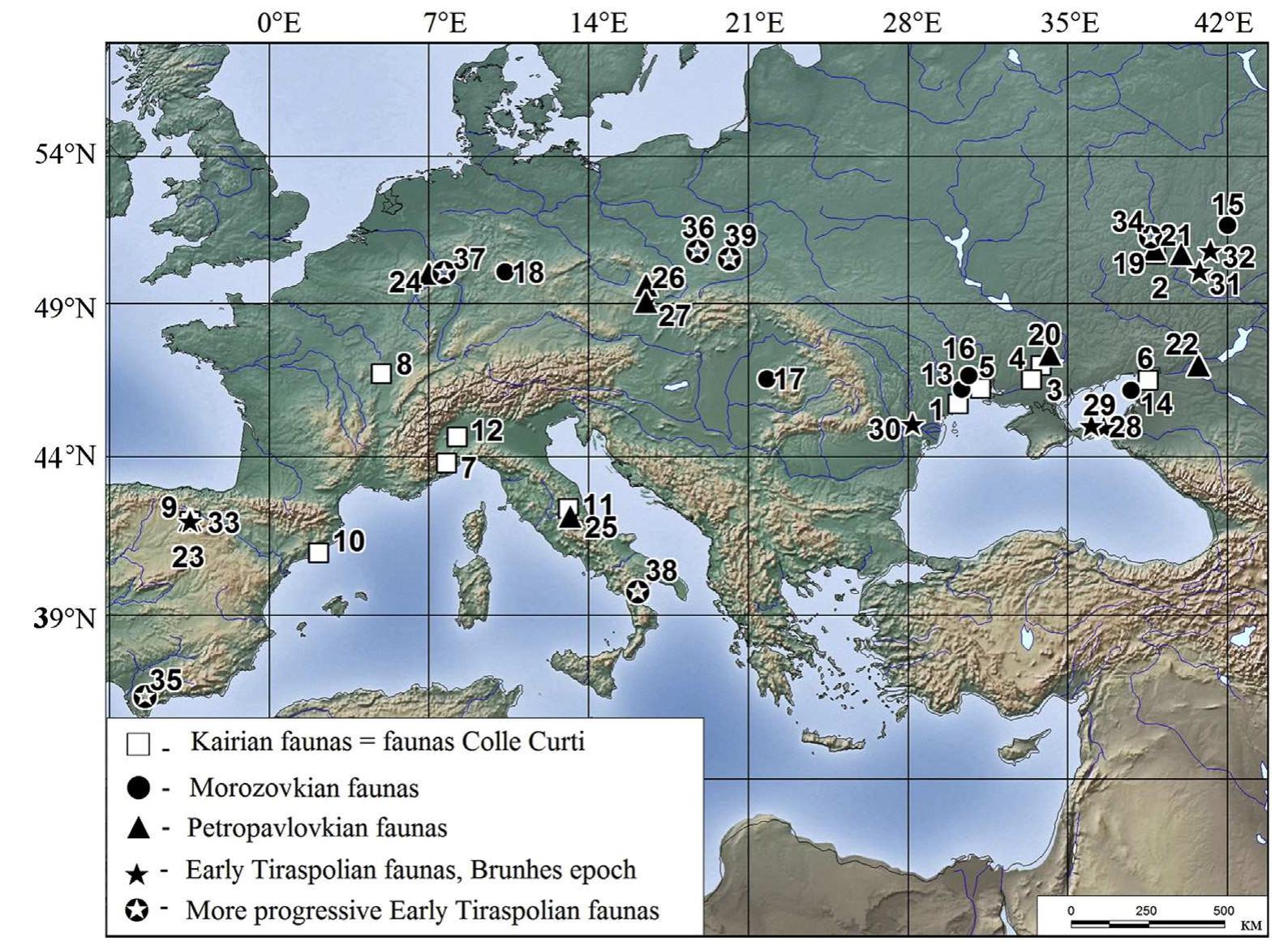 (PDF) Mammal faunas in Europe at the end of the Early e Beginning of ...
