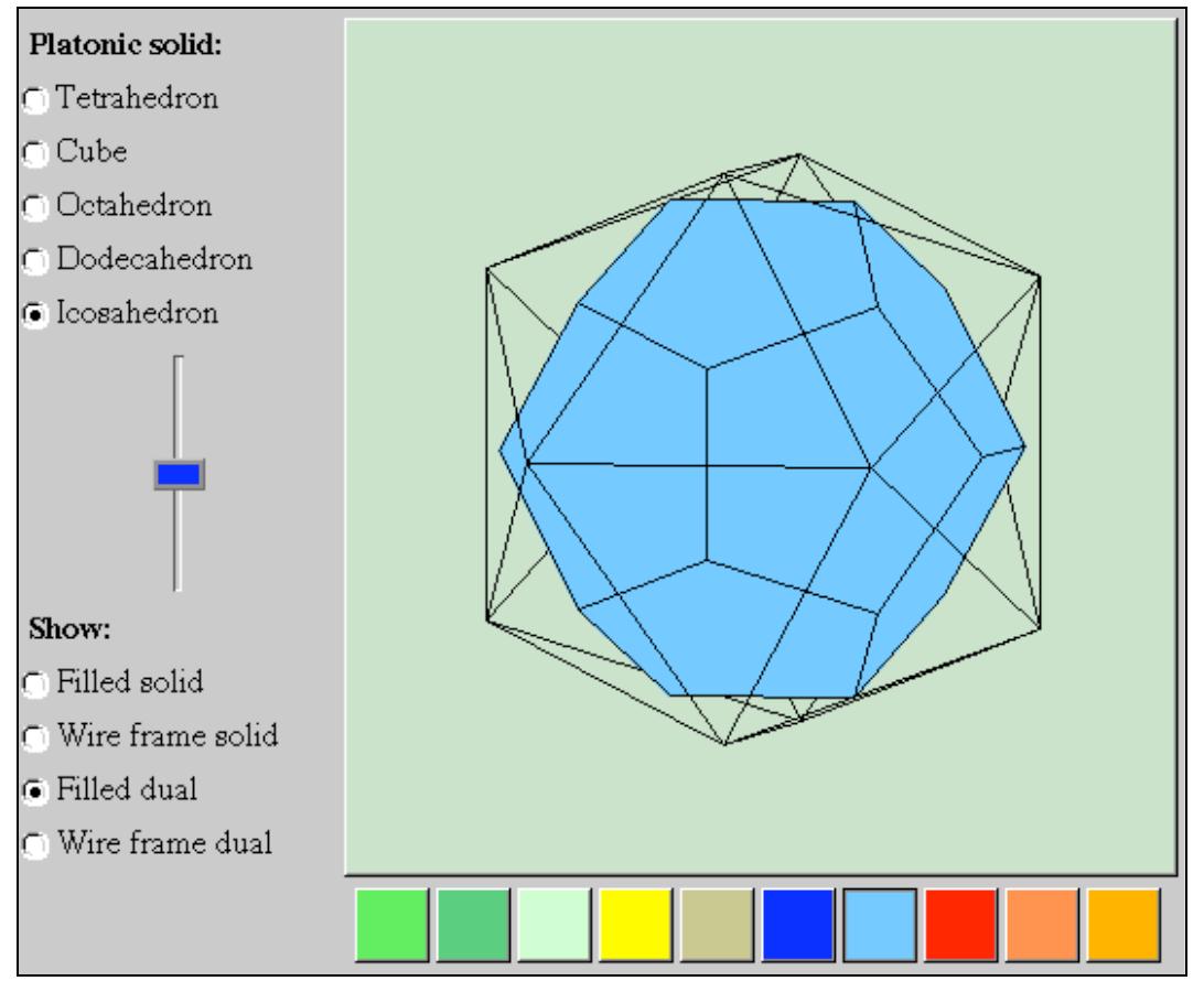 Platonic solids — duals from the national library of virtual
